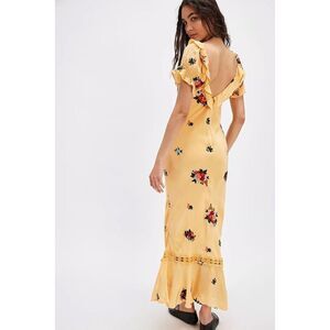 Free People Women's Multicolor Bali Santa Cruz Floral Maxi Dress Small NWOT